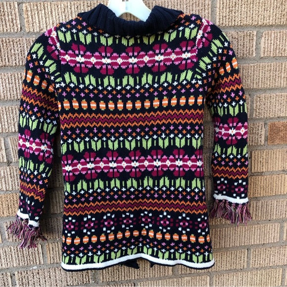 Savannah Girls Multicolored Sweater with Toggle Buttons Size 4T - Picture 5 of 8